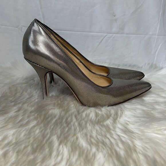 Tori Soudan Collection Gold Textured Heels Sz 40/US 9 - Picture 4 of 7